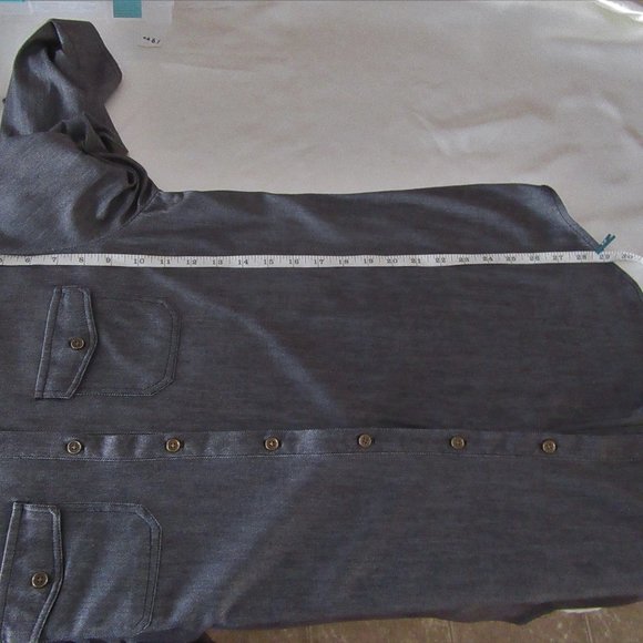 New Long Sleeve Blk Jean look Blouse - - Picture 8 of 9